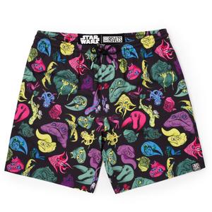 RSVLTS Jabba’s Palace Pals Hybrid Shorts in Black — front view