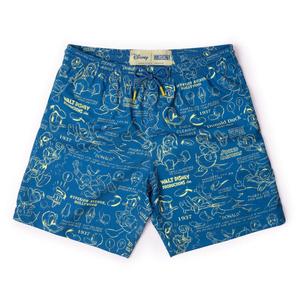 RSVLTS Designing Donald Hybrid Shorts in Blue — front view