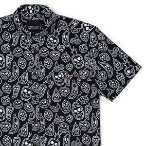 RSVLTS Bad Seed KUNUFLEX Short Sleeve Shirt in Black — front view