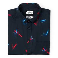 RSVLTS Duel of Fates KUNUFLEX Short Sleeve Shirt in Black — detail 10