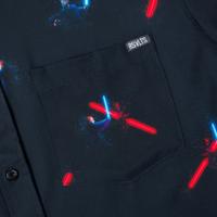 RSVLTS Duel of Fates KUNUFLEX Short Sleeve Shirt in Black — detail 3