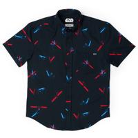 RSVLTS Duel of Fates KUNUFLEX Short Sleeve Shirt in Black — detail 2