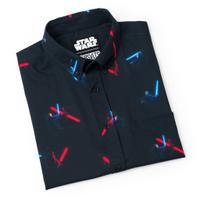 RSVLTS Duel of Fates KUNUFLEX Short Sleeve Shirt in Black — detail 11
