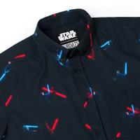 RSVLTS Duel of Fates KUNUFLEX Short Sleeve Shirt in Black — detail 9