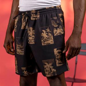 RSVLTS Golden Hour Hybrid Shorts in Black — front view