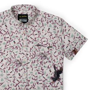 RSVLTS Dear Mr. Potter KUNUFLEX Short Sleeve Shirt in Neutral — front view