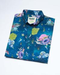 RSVLTS Adventures With Grandpa KUNUFLEX Short Sleeve Shirt in Blue — detail 9