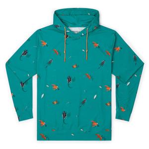 RSVLTS Monsters Unleashed Performance Hoodie in Green — front view