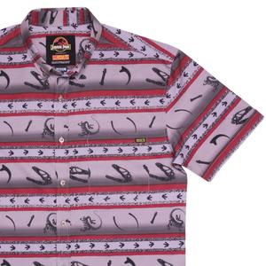 RSVLTS Six-Foot Turkey KUNUFLEX Short Sleeve Shirt in Pink — front view