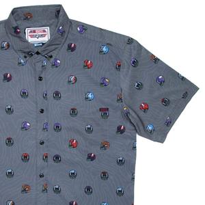 RSVLTS Best of the Best KUNUFLEX Short Sleeve Shirt in Gray — front view