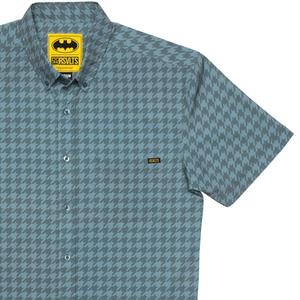 RSVLTS Batfang KUNUFLEX Short Sleeve Shirt in Blue — front view