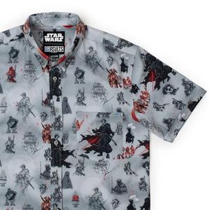RSVLTS The Duel KUNUFLEX Short Sleeve Shirt in Gray — front view