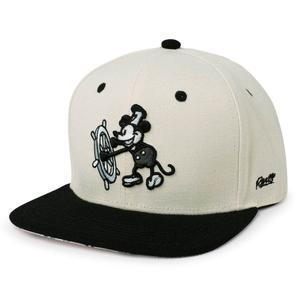 RSVLTS Mickey at the Helm Snapback Hat in White — front view