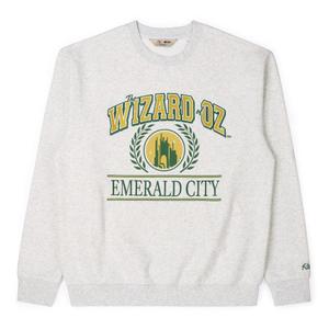 RSVLTS Emerald City Crewneck Sweatshirt in Green — front view