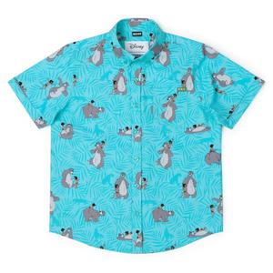 RSVLTS Bare Necessities Youth KUNUFLEX Short Sleeve Shirt in Blue — front view