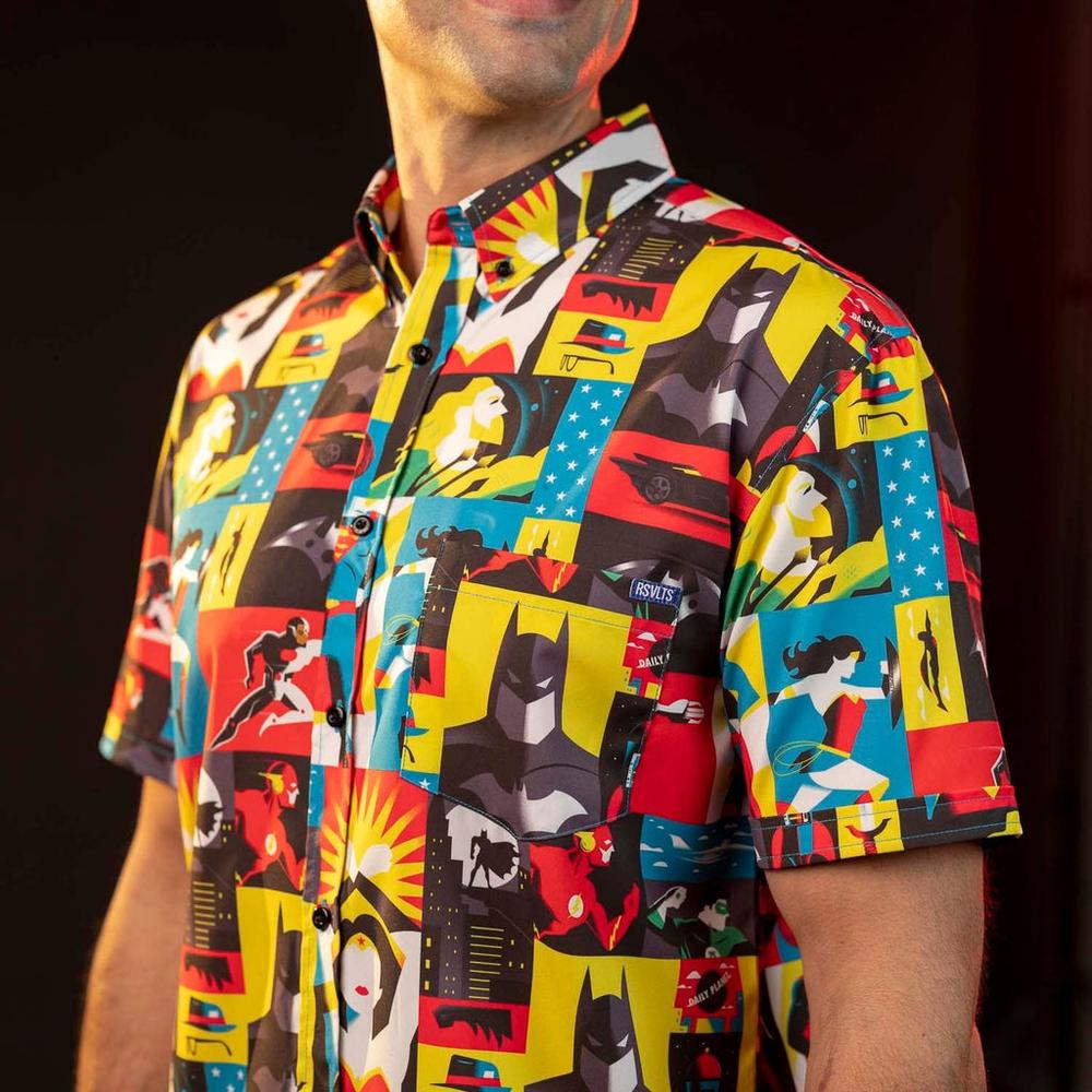 RSVLTS The Brave and the Bold KUNUFLEX Short Sleeve Shirt in Multicolor — detail 4