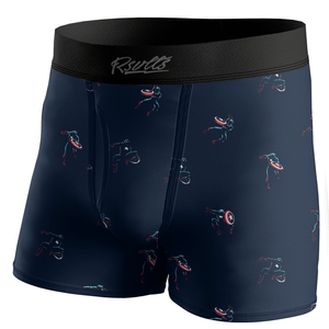 RSVLTS Legendary Hero Single-Pack Boxer Briefs in Blue — front view