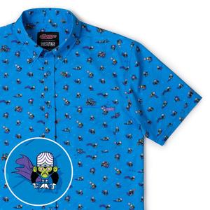 RSVLTS I AM MOJO JOJO KUNUFLEX Short Sleeve Shirt in Blue — front view
