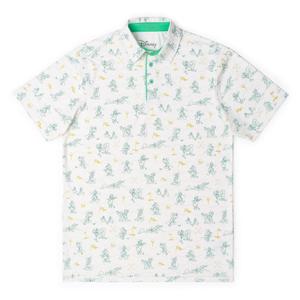 RSVLTS Mickey's Fairway Friends All-Day Polo in Green — front view