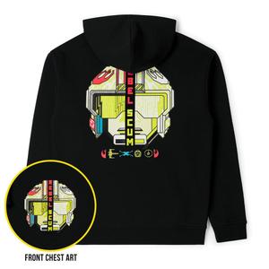 RSVLTS Rebel Scum Retro Performance Hoodie in Black — front view