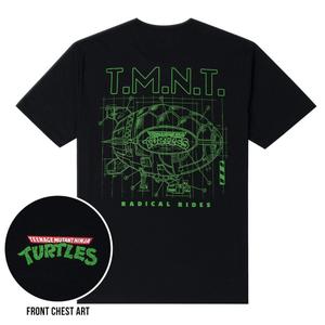 RSVLTS Turtle Blimp Crewneck Tee in Black — front view