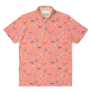 RSVLTS Desert Dwellers All-Day Polo in Pink — front view