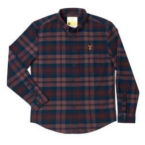 RSVLTS Cowboys & Dreamers BorlandFlex Long Sleeve Flannel in Purple — front view