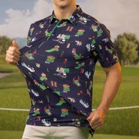 RSVLTS You're Gonna Die, Clown! All-Day Polo in Black — detail 7