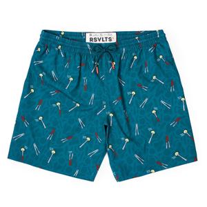 RSVLTS Let Me See That Tong Hybrid Shorts in Blue — front view