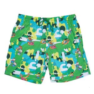 RSVLTS Slime Time Hybrid Shorts in Green — front view