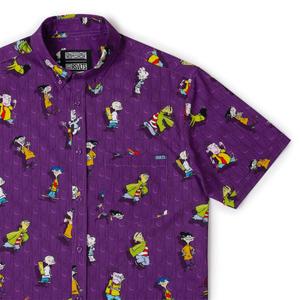 RSVLTS The Eds n Friends KUNUFLEX Short Sleeve Shirt in Purple — front view