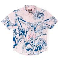 RSVLTS Villains Beware KUNUFLEX Short Sleeve Shirt in White — detail 2