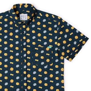 RSVLTS B.E.C. Bliss KUNUFLEX Short Sleeve Shirt in Black — front view