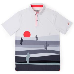 RSVLTS Desert Dusk All-Day Polo in White — front view