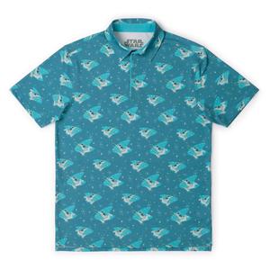 RSVLTS Mid-Century Mando All-Day Polo in Blue — front view