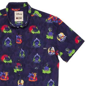 RSVLTS Evil Moments KUNUFLEX Short Sleeve Shirt in Purple — front view