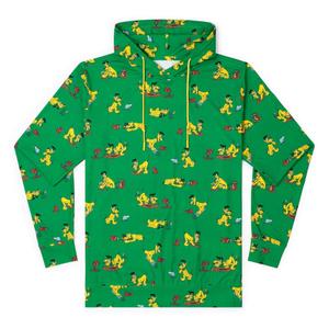 RSVLTS Pluto and the Gopher Performance Hoodie in Green — front view