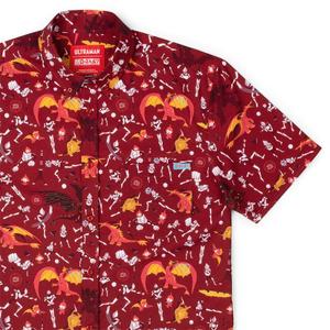 RSVLTS Red Rising KUNUFLEX Short Sleeve Shirt in Red — front view