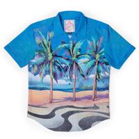RSVLTS Her Name Is Rio KUNUFLEX Short Sleeve Shirt in Blue — detail 5