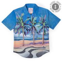 RSVLTS Her Name Is Rio KUNUFLEX Short Sleeve Shirt in Blue — detail 12