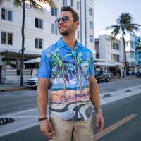 RSVLTS Her Name Is Rio KUNUFLEX Short Sleeve Shirt in Blue — detail 6