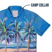 RSVLTS Her Name Is Rio KUNUFLEX Short Sleeve Shirt in Blue — detail 7