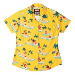 RSVLTS Stuntpool Women's KUNUFLEX Short Sleeve Shirt in Yellow — front view