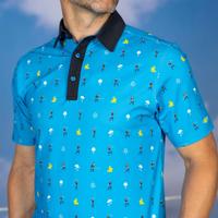 RSVLTS Pro Material All-Day Polo in Blue — detail 7