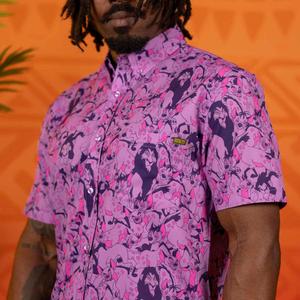 RSVLTS Long Live the King KUNUFLEX Short Sleeve Shirt in Purple — front view