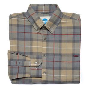 RSVLTS BorlandFlex Olive BorlandFlex Long Sleeve Flannel in Green — front view