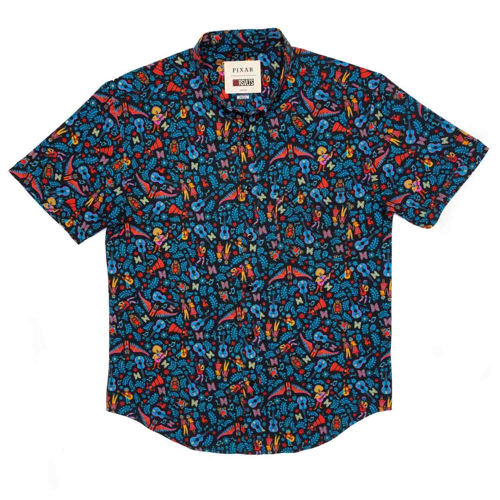 RSVLTS The Music In Me KUNUFLEX Short Sleeve Shirt in Blue — detail 2