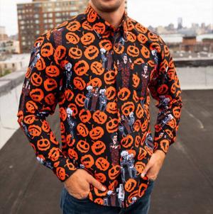 RSVLTS David S Pumpkins Long Sleeve Shirt in Orange — front view