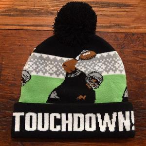 RSVLTS Bo Knows Tecmo Beanie in Black — front view