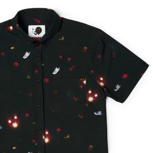 RSVLTS You’ll Float Too KUNUFLEX Short Sleeve Shirt in Black — front view